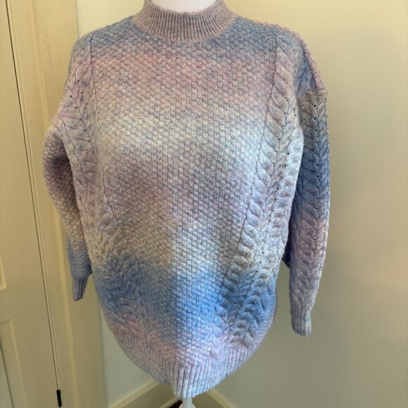 Blue and Lavender Ombre Pullover Sweater, Size Medium, by LC Lauren Conrad - Picture 1 of 11